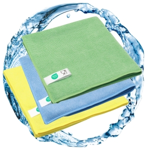 Foodline Micirofaser Set 15 Stück, 3x 5-Tücher gelb-blau-grün